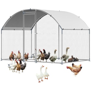image:imageVEVOR Large Metal Chicken Coop98 x 98 x 66 ft Walkin Chicken Run House with Waterproof Cover amp Sturdy Frame Spire Roof Poultry Cage Duck Pen for Rabbit Hen Goose Outdoor Backyard Farm Use1181L x 787W x 787H