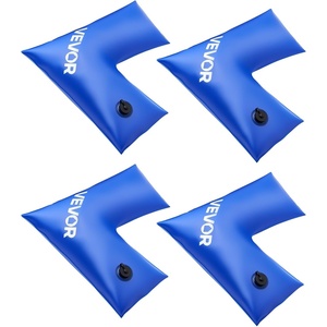 image:imageVEVOR Pool Cover Water Bags 12 Packs 8 Ft Double Chamber Pool Cover Water Tubes 04mm Thick PVC Bags Weights with Leakproof Screw Cap for Inground SwimmingPool Covers Winter Closing BlueBlue