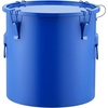 image:imageHappybuy 8 Gal Fryer Grease Bucket Oil Disposal Caddy Carbon Steel with RustProof Coating Oil Transport Container with Lid Lock Clips Filter Bag Blue