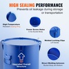 image:imageHappybuy 8 Gal Fryer Grease Bucket Oil Disposal Caddy Carbon Steel with RustProof Coating Oil Transport Container with Lid Lock Clips Filter Bag Blue