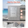 image:imageHappybuy Outdoor Kitchen Drawers 13 W x 204 H x 208 D Flush Mount Double BBQ Access Drawers with Stainless Steel Handle Perfect for BBQ Islands and Patio Grill Stations