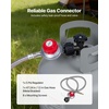 image:imageVEVOR 2 Burner Outdoor Propane Gas Stove 150000 BTU Propane LPG Gas Camping Stove Heavyduty Carbon Steel Outdoor Cooker with 2 Wheels amp 20 PSI Regulator amp Hose for BBQ Camp Home Patio BackyardBlack