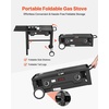 image:imageVEVOR 2 Burner Outdoor Propane Gas Stove 150000 BTU Propane LPG Gas Camping Stove Heavyduty Carbon Steel Outdoor Cooker with 2 Wheels amp 20 PSI Regulator amp Hose for BBQ Camp Home Patio BackyardBlack