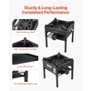 image:imageVEVOR 2 Burner Outdoor Propane Gas Stove 150000 BTU Propane LPG Gas Camping Stove Heavyduty Carbon Steel Outdoor Cooker with 2 Wheels amp 20 PSI Regulator amp Hose for BBQ Camp Home Patio BackyardBlack