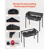 image:imageVEVOR 2 Burner Outdoor Propane Gas Stove 150000 BTU Propane LPG Gas Camping Stove Heavyduty Carbon Steel Outdoor Cooker with 2 Wheels amp 20 PSI Regulator amp Hose for BBQ Camp Home Patio BackyardBlack