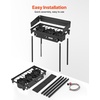 image:imageVEVOR 2 Burner Outdoor Propane Gas Stove 150000 BTU Propane LPG Gas Camping Stove Heavyduty Carbon Steel Outdoor Cooker with 2 Wheels amp 20 PSI Regulator amp Hose for BBQ Camp Home Patio BackyardBlack