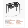 image:imageVEVOR 2 Burner Outdoor Propane Gas Stove 150000 BTU Propane LPG Gas Camping Stove Heavyduty Carbon Steel Outdoor Cooker with 2 Wheels amp 20 PSI Regulator amp Hose for BBQ Camp Home Patio BackyardBlack