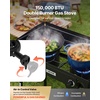 image:imageVEVOR 2 Burner Outdoor Propane Gas Stove 150000 BTU Propane LPG Gas Camping Stove Heavyduty Carbon Steel Outdoor Cooker with 2 Wheels amp 20 PSI Regulator amp Hose for BBQ Camp Home Patio BackyardBlack