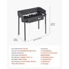 image:imageVEVOR 2 Burner Outdoor Propane Gas Stove 150000 BTU Propane LPG Gas Camping Stove Heavyduty Carbon Steel Outdoor Cooker with 2 Wheels amp 20 PSI Regulator amp Hose for BBQ Camp Home Patio BackyardBlack