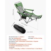 image:imageVEVOR 2in1 Reclining Camping Chair with Footrest for Adults 4 Adjustable Positions Portable Folding Lounger Lightweight Mesh Beach Chair Supports 220lbs Heavy Duty Camp Chairs Outdoor GrayGreen