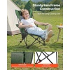 image:imageVEVOR 2in1 Reclining Camping Chair with Footrest for Adults 4 Adjustable Positions Portable Folding Lounger Lightweight Mesh Beach Chair Supports 220lbs Heavy Duty Camp Chairs Outdoor GrayGreen