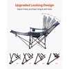 image:imageVEVOR 2in1 Reclining Camping Chair with Footrest for Adults 4 Adjustable Positions Portable Folding Lounger Lightweight Mesh Beach Chair Supports 220lbs Heavy Duty Camp Chairs Outdoor GrayBlue