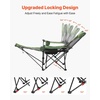 image:imageVEVOR 2in1 Reclining Camping Chair with Footrest for Adults 4 Adjustable Positions Portable Folding Lounger Lightweight Mesh Beach Chair Supports 220lbs Heavy Duty Camp Chairs Outdoor GrayGreen