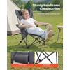 image:imageVEVOR 2in1 Reclining Camping Chair with Footrest for Adults 4 Adjustable Positions Portable Folding Lounger Lightweight Mesh Beach Chair Supports 220lbs Heavy Duty Camp Chairs Outdoor GrayGrey