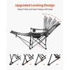 image:imageVEVOR 2in1 Reclining Camping Chair with Footrest for Adults 4 Adjustable Positions Portable Folding Lounger Lightweight Mesh Beach Chair Supports 220lbs Heavy Duty Camp Chairs Outdoor GrayGrey