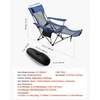 image:imageVEVOR 2in1 Reclining Camping Chair with Footrest for Adults 4 Adjustable Positions Portable Folding Lounger Lightweight Mesh Beach Chair Supports 220lbs Heavy Duty Camp Chairs Outdoor GrayBlue