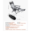 image:imageVEVOR 2in1 Reclining Camping Chair with Footrest for Adults 4 Adjustable Positions Portable Folding Lounger Lightweight Mesh Beach Chair Supports 220lbs Heavy Duty Camp Chairs Outdoor GrayGrey
