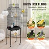 image:imageVEVOR 41inch Open Top Large Parrot Bird Cage Hanging Bird Cage for Parakeets Finches Canaries Lovebirds Cockatiels Budgies Small Quaker Conures Travel Pet Flight Birdcage with Swing and Perch180L x 140W x 595H