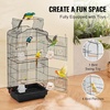 image:imageVEVOR 41inch Open Top Large Parrot Bird Cage Hanging Bird Cage for Parakeets Finches Canaries Lovebirds Cockatiels Budgies Small Quaker Conures Travel Pet Flight Birdcage with Swing and Perch180L x 140W x 364H
