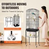 image:imageVEVOR 41inch Open Top Large Parrot Bird Cage Hanging Bird Cage for Parakeets Finches Canaries Lovebirds Cockatiels Budgies Small Quaker Conures Travel Pet Flight Birdcage with Swing and Perch180L x 140W x 595H