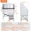 image:imageVEVOR 50 Pet Dog Bathing Station wStairs Professional Stainless Steel Dog Grooming Tub wSoap Box FaucetRich Accessory Dog Bathtub for LargeMediumSmall Pets Washing Sink for Home LeftSilver