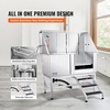 image:imageVEVOR 50 Pet Dog Bathing Station wStairs Professional Stainless Steel Dog Grooming Tub wSoap Box FaucetRich Accessory Dog Bathtub for LargeMediumSmall Pets Washing Sink for Home LeftSilver