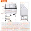 image:imageVEVOR 50 Pet Dog Bathing Station wStairs Professional Stainless Steel Dog Grooming Tub wSoap Box FaucetRich Accessory Dog Bathtub for LargeMediumSmall Pets Washing Sink for Home LeftSilver