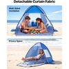 image:imageVEVOR Beach Tent Sun Shelter for 2 Person UPF 50 Protection Portable Sun Shade Canopy with Carrying Bag amp Sand Pockets Lightweight and Easy Setup Beach Umbrella for Camping Fishing Outdoor Picnic