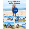 image:imageVEVOR Beach Tent Sun Shelter for 2 Person UPF 50 Protection Portable Sun Shade Canopy with Carrying Bag amp Sand Pockets Lightweight and Easy Setup Beach Umbrella for Camping Fishing Outdoor Picnic