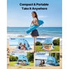 image:imageVEVOR Beach Tent Sun Shelter for 4 Person Pop Up Beach Tent UPF 50 Protection Portable Sun Shade Canopy with Carrying Bag and Sand Pockets Easy Setup Umbrella for Camping Fishing Outdoor Picnic