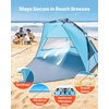 image:imageVEVOR Beach Tent Sun Shelter for 4 Person Pop Up Beach Tent UPF 50 Protection Portable Sun Shade Canopy with Carrying Bag and Sand Pockets Easy Setup Umbrella for Camping Fishing Outdoor Picnic