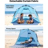 image:imageVEVOR Beach Tent Sun Shelter for 4 Person Pop Up Beach Tent UPF 50 Protection Portable Sun Shade Canopy with Carrying Bag and Sand Pockets Easy Setup Umbrella for Camping Fishing Outdoor Picnic