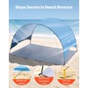 image:imageVEVOR Beach Tent Sun Shelter for 4 Person UPF 50 Protection Portable Sun Shade Canopy with Carrying Bag amp Ground Stakes Lightweight and Easy Setup Beach Umbrella for Camping Fishing Outdoor Picnic