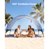 image:imageVEVOR Beach Tent Sun Shelter for 4 Person UPF 50 Protection Portable Sun Shade Canopy with Carrying Bag amp Ground Stakes Lightweight and Easy Setup Beach Umbrella for Camping Fishing Outdoor Picnic