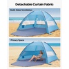 image:imageVEVOR Beach Tent Sun Shelter for 4 Person UPF 50 Protection Portable Sun Shade Canopy with Carrying Bag amp Sand Pockets Lightweight and Easy Setup Beach Umbrella for Camping Fishing Outdoor Picnic8 Person