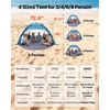 image:imageVEVOR Beach Tent Sun Shelter for 4 Person UPF 50 Protection Portable Sun Shade Canopy with Carrying Bag amp Sand Pockets Lightweight and Easy Setup Beach Umbrella for Camping Fishing Outdoor Picnic8 Person