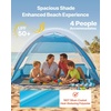 image:imageVEVOR Beach Tent Sun Shelter for 4 Person UPF 50 Protection Portable Sun Shade Canopy with Carrying Bag amp Sand Pockets Lightweight and Easy Setup Beach Umbrella for Camping Fishing Outdoor Picnic4 Person