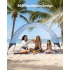 image:imageVEVOR Beach Tent Sun Shelter for 4 Person UPF 50 Protection Portable Sun Shade Canopy with Carrying Bag amp Sand Pockets Lightweight and Easy Setup Beach Umbrella for Camping Fishing Outdoor Picnic3 Person