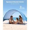 image:imageVEVOR Beach Tent Sun Shelter for 4 Person UPF 50 Protection Portable Sun Shade Canopy with Carrying Bag amp Sand Pockets Lightweight and Easy Setup Beach Umbrella for Camping Fishing Outdoor Picnic3 Person