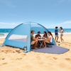 image:imageVEVOR Beach Tent Sun Shelter for 6 Person UPF 50 Protection Portable Sun Shade Canopy with Carrying Bag amp Sand Pockets Lightweight and Easy Setup Beach Umbrella for Camping Fishing Outdoor Picnic