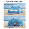 image:imageVEVOR Beach Tent Sun Shelter for 6 Person UPF 50 Protection Portable Sun Shade Canopy with Carrying Bag amp Sand Pockets Lightweight and Easy Setup Beach Umbrella for Camping Fishing Outdoor Picnic