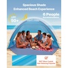 image:imageVEVOR Beach Tent Sun Shelter for 6 Person UPF 50 Protection Portable Sun Shade Canopy with Carrying Bag amp Sand Pockets Lightweight and Easy Setup Beach Umbrella for Camping Fishing Outdoor Picnic