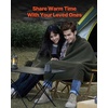 image:imageVEVOR Camping Blanket Large Warm Stadium Blanket Waterproof amp Windproof 330GSM Polyester Fleece Flame Retardant Great for Outdoors Picnics Hiking Sports Events Travel 82 x 55 BicolorArmy Green