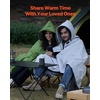 image:imageVEVOR Camping Blanket Large Warm Stadium Blanket Waterproof amp Windproof 330GSM Polyester Fleece Flame Retardant Great for Outdoors Picnics Hiking Sports Events Travel 82 x 55 BicolorLight Grey