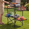 image:imageVEVOR Camping Kitchen Table SlimFold Cook Station Portable Folding Table with 4 Side Tables Heat Resistant Tabletop and Carrying Bag Ideal for Outdoor Picnics BBQs Camping RV Traveling