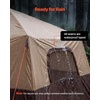 image:imageVEVOR Camping Tent 468 Person Automatic Inflatable Cabin Tent TPU Air Tube amp Large Mesh Windows Portable Easy Setup Waterproof Tent with Carry Bag for Family Outdoor Camping HikingBeige