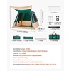 image:imageVEVOR Camping Tent 468 Person Automatic Inflatable Cabin Tent TPU Air Tube amp Large Mesh Windows Portable Easy Setup Waterproof Tent with Carry Bag for Family Outdoor Camping HikingGreen