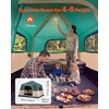 image:imageVEVOR Camping Tent 468 Person Automatic Inflatable Cabin Tent TPU Air Tube amp Large Mesh Windows Portable Easy Setup Waterproof Tent with Carry Bag for Family Outdoor Camping HikingGreen