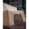 image:imageVEVOR Camping Tent 468 Person Automatic Inflatable Cabin Tent TPU Air Tube amp Large Mesh Windows Portable Easy Setup Waterproof Tent with Carry Bag for Family Outdoor Camping HikingBeige