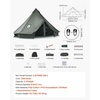image:imageVEVOR Canvas Bell Tent 4 Seasons Yurt Tent for Camping with Stove Jack Waterproof Breathable with Zipped Detachable Floor Family Camping Glamping Outdoor Hunting PartyDark Green